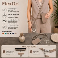 PLM Flexgo Ikisi Birarada Eller Serbest Telefon Askısı ve Cüzdan Seti- Tüm Telefon Modelleri Ile Uyumlu Vegan Deri