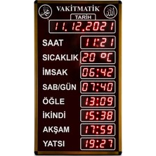 Teknomerkez Ezan Okuyan Cami Namaz Vakitmatik Kasa Ölçüsü: 40X72 cm