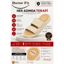 Doctor Fit 45 Numara Refleksoloji Rahatlatıcı,akapunktur Masaj Terliği Bej Erkek Terliği