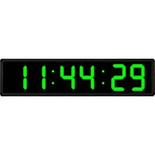 Teknomerkez Bold Font Displayli Saniyeli Dijital Saat, Kasa: 20X65CM- Yeşil