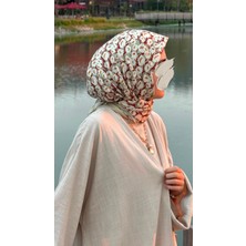 Qalortex Scarf Pamuklu Pera Desen Eşarp - Fıstık