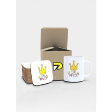 Girl Power Yazılı Tipografik Tasarımlı Baskılı Kupa Bardak Seti, Eğlenceli Özel Hediye Mug 5
