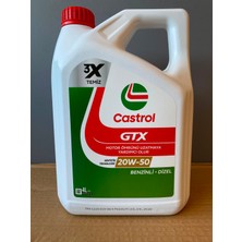 Castrol Gtx 20W-50 Sentetik 4 Litre Motor Yağı Taze Üretim (04/2026 Üretim)