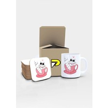 Good Kedi Tasarımlı Baskılı Kupa Bardak Seti Eğlenceli Özel Hediye Mug