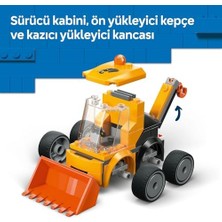 City Araçlar - Inşaat Yükleyicisi 60483 – 5 Yaş ve Üzeri Erkek ve Kız Çocuklar Için Inşaat Işçisi Minifigürü Içeren Yaratıcı Oyuncak Yapım Seti, Çocuklar Için Eğlenceli Hediye Fikri (61 Parça)
