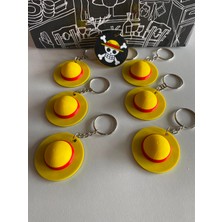 Pulvento One Piece Sarı Hasır Şapka 3D Baskı Anahtarlık 1 Adet 3D Baskı Sarı Şapka