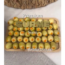 Premium Portakal Dolgulu Yeşil Zeytin 1000 gr (Iri Boy)