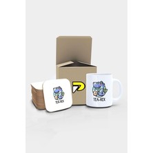 Dinazor Komik Tasarımlı Baskılı Kupa Bardak Seti Eğlenceli Özel Hediye Mug