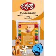 Enjoy Munchy Burgu Çubuk Köpek Kemiği 7g x 300 Adet
