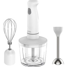 KC-8219H Güçlü 500W Beyaz El Blender Seti – Parçalama ve Çırpma Deneyimi, Paslanmaz Çelik B