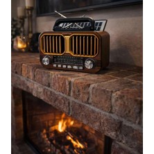 Everton RT-679 Solar Güneş Panelli Nostaljik Bluetooth Hoparlör Fm/am/sw 3 Bant Tws Şarjlı Retro Radyo
