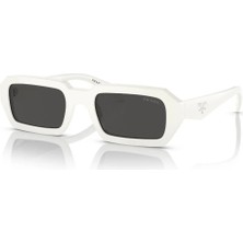 PRADA A12S-52 17K08Z Kadın Güneş Gözlüğü Beyaz Çerçeve ile Modern Tasarım UV 400 Filtreli