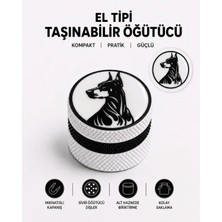 Arvina Atelier 3 Katmanlı Alt Hazneli Mini Tütün Öğütücü Grinder Doberman Tasarım Beyaz