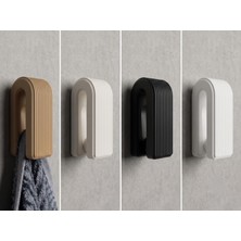 LARA İNTERİORS 4'lü Set Modern Yivli Duvar Askılığı – Banyo ve Mutfak Için Kendinden Yapışkanlı / Vidalı Havlu Askısı Seti