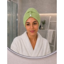 Organickid Towel Kadın Yeşil Saç Bonesi