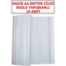 TAN EXPRESS A4 Hazır Yapışkanlı Defter Kabı Buzlu Şeffaf 10'lu