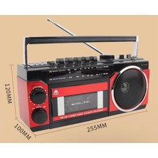 PX-250BT Nostaljik Kaset Çalar Bluetooth Hoparlör Fm/am/sw 3 Bant Şarjlı Radyo USB Sd Girişli