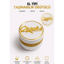 Arvina Atelier 3 Katmanlı Alt Hazneli Mini Tütün Öğütücü Grinder Crooks Tasarım Beyaz