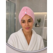 Organickid Towel Kadın Pembe Saç Bonesi