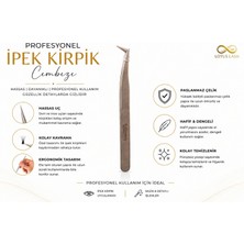 Ocean Solingen L Tipi Kavisli Cımbız - Profesyonel Ipek Kirpik ve Volume Kirpik Uygulama Cımbızı 858