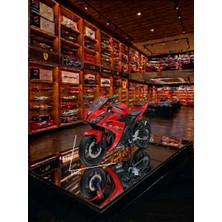 Oyuncak Sahili Yamaha Yzf R25 Red Tarz Model Motorsiklet 17X8.5 cm Koleksiyon Motor Metal Plst Amortisörlü Motosiklet Ayaklık Açılır