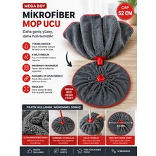 Doori Mega Boy 52 cm Mikrofiber Mop Ucu – Ultra Emici, Dayanıklı, Yıkanabilir Temizlik Bezi, Tüm Mop Saplarıyla Uyumlu