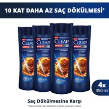 Clear Men Kepeğe Karşı Etkili Şampuan Saç Dökülmesine Karşı 350 ml X4