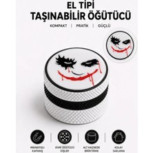 Arvina Atelier 3 Katmanlı Alt Hazneli Mini Tütün Öğütücü Grinder Joker Tasarım Beyaz