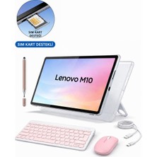 Lenovo Tab M10 4gb 128GB 10.1" Tablet+Kılıf+Klavye+Mouse+Şarj Başlığı (Kalem Hediyeli)
