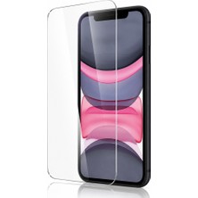 bbtech iPhone 11 ile Uyumlu 500C Temperli Kırılmaz Cam Ekran Koruyucu Hd Şeffaf Tam Kaplayan Siyah Çerçevesiz Cam