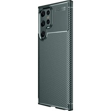 Svoria Store Samsung Galaxy S25 Ultra Kılıf Auto Focus Karbon Kapak - Koyu Yeşil