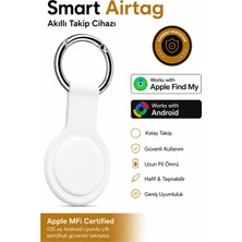 Linarya FULLTECH Smart AirTag Akıllı Takip Cihazı | Apple Find My ve Android Uyumlu | Apple MFi Sertifikalı | CR2032 Pilli | Anahtarlık, Çanta ve Valiz Takip Cihazı