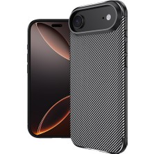 Akare iPhone 17 Air Kılıf Karbon Görünümlü Silikon Kamera Korumalı Üstün Koruma Akr