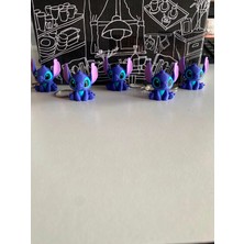 Pulvento Stitch Figürlü 3D Baskı Anahtarlık 1 Adet Stitch Figür Anahtarlık