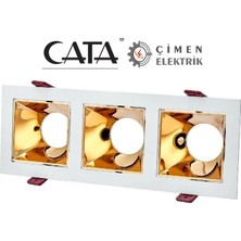 Sepetopia 1 Adet Cata Ct 5088 3 Lü Beyaz Rose Spot Kasası