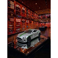 Oyuncak Sahili Bentley Turbo Sport Diecast Tarz Metal Araba 12cm Model Kapıları Açılır Çekbırak Koleksiyon Model Çizgili Metalic Gri
