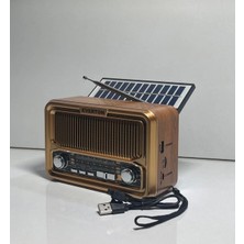 Everton RT-672 Solar Güneş Panelli Nostaljik Bluetooth Hoparlör Fm/am/sw 3 Bant Tws Şarjlı Retro Radyo