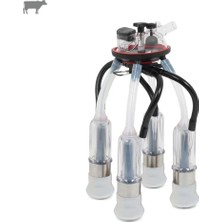 Melasty Süt Sağma Makinesi 240 cc Sağım Demeti (Özel Ölçü) (Şeffaf Kılıf / Silikon Memelik)