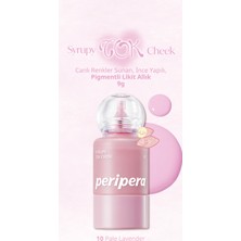İnce Yapılı, Ciltle Bütünleşen, Pigmentli Likit Allık PERIPERA Syrupy Tok Cheek (10 Pale Lavender)