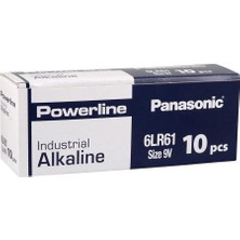 Panasonic - Powerline - 6LR61AD/10BB - 9V - Alkaline Pil - 10LU Kutu