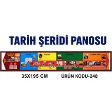 OfisDS Tarih Şeridi Panosu, Tarih Şeridi Levhası Mdf Çerçeve 35X195 cm