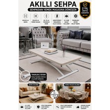 Sehpam Akıllı Akıllı Sehpa Juppo Üst Tabla Mdf Lizbon Oval Köşe Alt Ayak Beyaz Dışa K