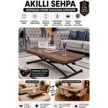 Sehpam Akıllı Akıllı Sehpa Juppo Üst Tabla Mdf Barok Koyu Ceviz Oval Köşe Alt Ayak Siyah Dışa K