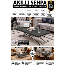 Sehpam Akıllı Akıllı Sehpa Juppo Üst Tabla Mdf Kartal Oval Köşe Alt Ayak Krom Dışa K