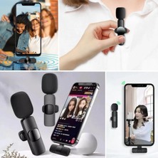 Eco Lounge Type C Uyumlu Iphone Dönüştürücülü Kablosuz Yaka Mikrofonu Android ve Iphone Uyumlu Mini Mikrofon