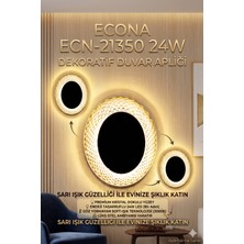 Econa 24W Dekoratif Kristal Dokulu LED Duvar Apliği - 3000K Gün Işığı Modern Salon ve Antre Aydınlatması