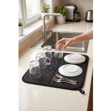 Home Essentials Bulaşıklık Bulaşık Matı Bulaşık Kurutma Matı Tezgah Üstü Bulaşıklık
