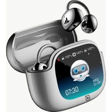 LinkTech TW50 Premium Açık Kulak Klipsli Dokunmatik Ekranlı Ai Dil Çeviri Özellikli Tws Bluetooth Kulaklık