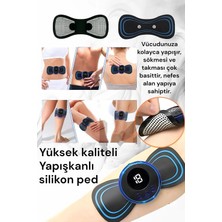 Eco Lounge 8 Modlu Mini Şarjlı Kelebek LCD Ekran Ems Boyun Omuz Kol Sırt Elektrikli Masaj Bantı Kas Stimülatörü