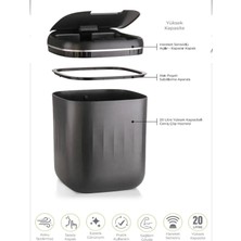 Eco Lounge Otomatik Hareket Sensörlü Akıllı Çöp Kovası – 20 Litre Sessiz ve Hijyenik Kullanım